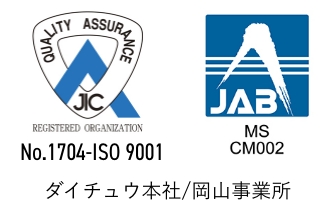 左：JIC Quality Assurance ロゴ、右：JAB MS CM002 ロゴ